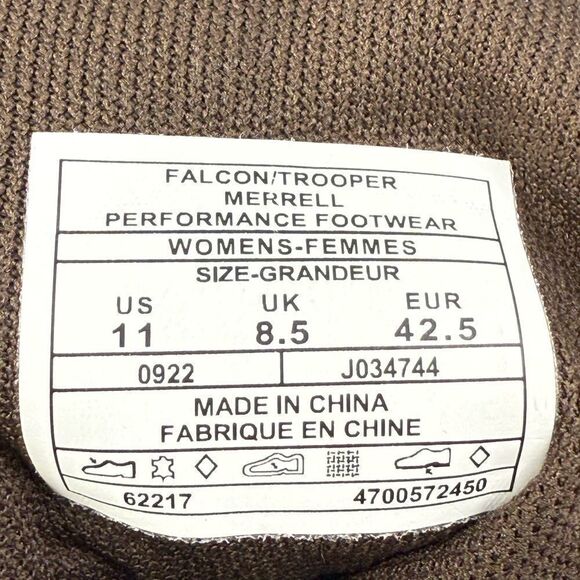 Merrell Deverta 2 Falcon Trooper Hiking Boot shoes womens size 11 - Picture 8 of 10